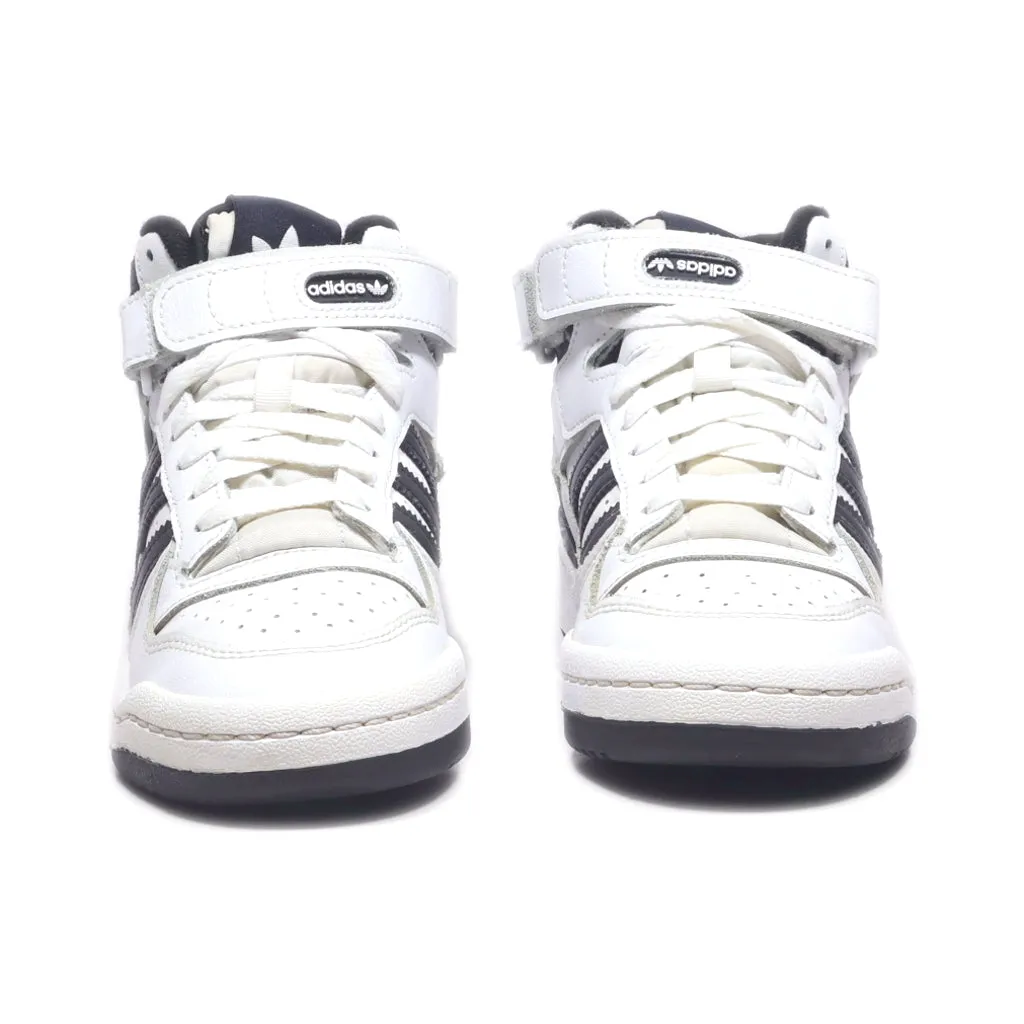 Adidas Forum Mid High-Top Sneakers Leather White Colour For Women