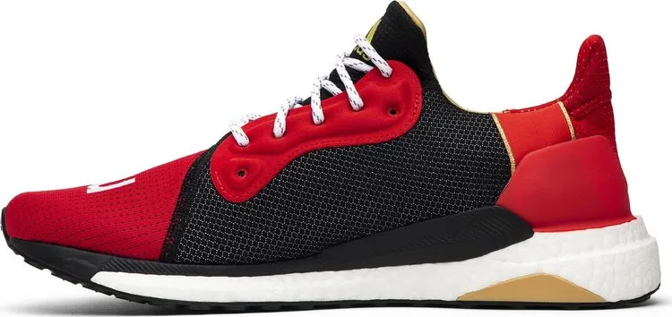 Adidas Pharrell x Solar Hu Glide ST 'Chinese New Year' Sneakers, Red