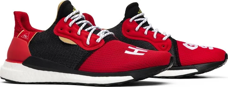 Adidas Pharrell x Solar Hu Glide ST 'Chinese New Year' Sneakers, Red