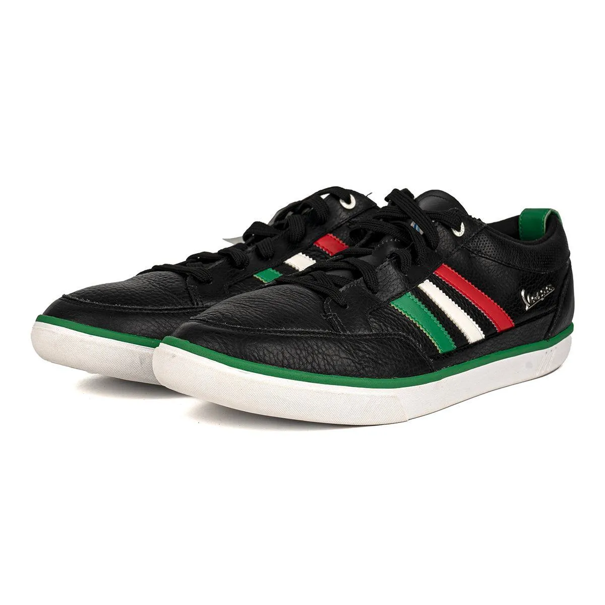 Adidas Vespa Pk Lo Low-Top Sneakers Leather Black Colour For Men