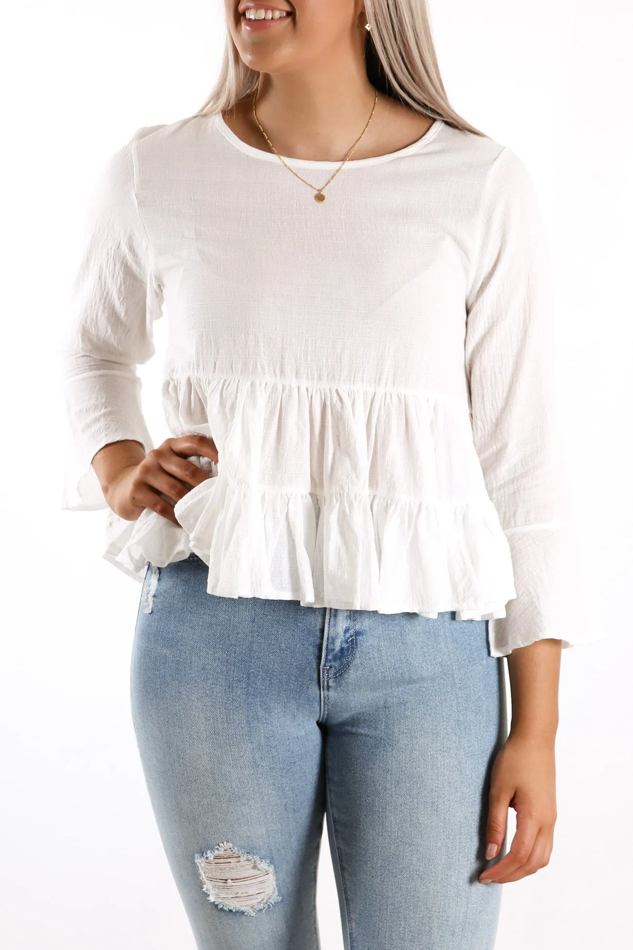 Aiyana Top White