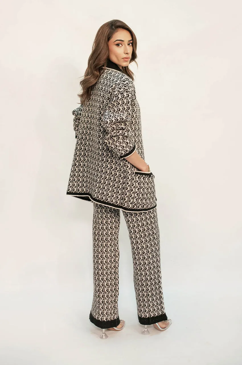 Autumn Winter '24 - Layla Black & White Knit Suit