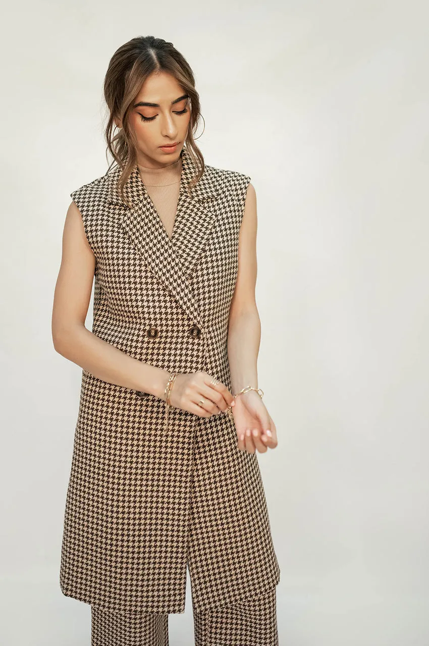 Autumn Winter '24 - Sofia Tweed Houndstooth Sleeveless Suit