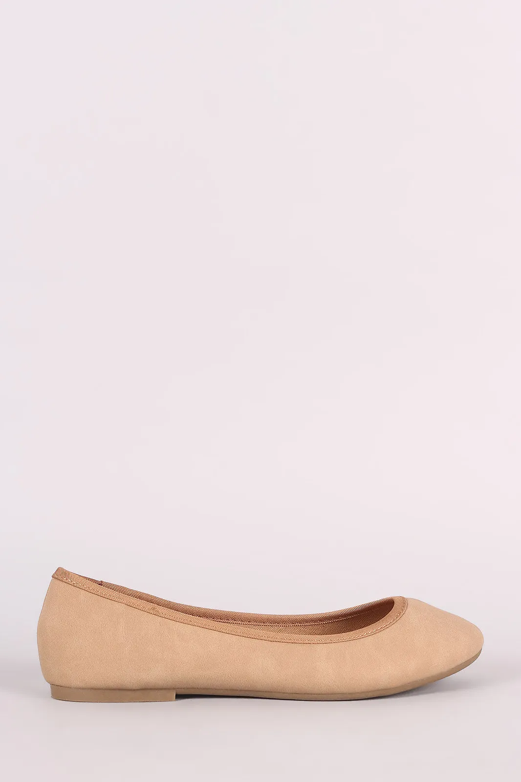 Bamboo Nubuck Round Toe Ballet Flat