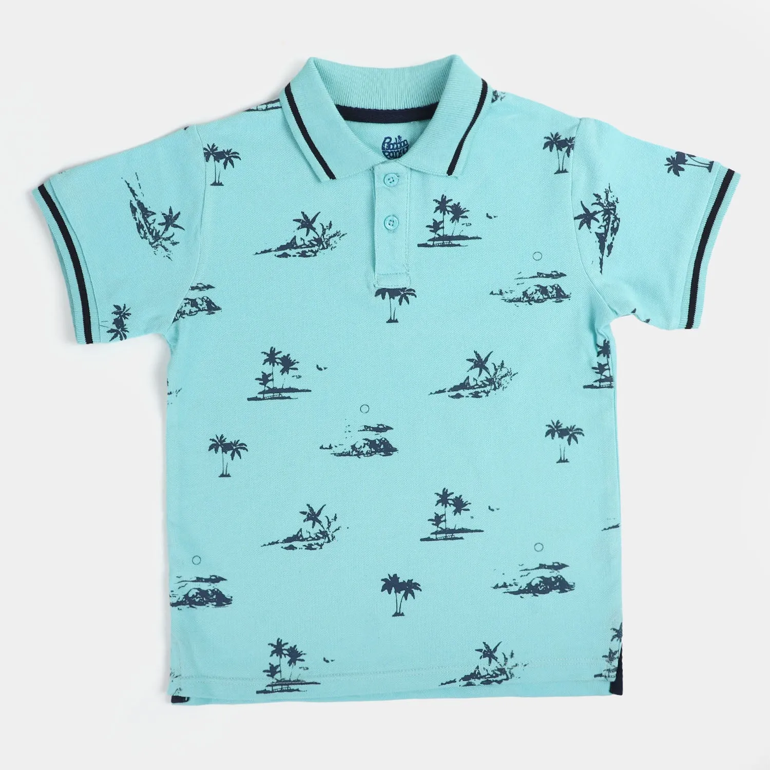 Boys Cotton Polo Summer - Sky Blue