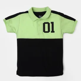 Boys Cotton Polo T-Shirt 01 - Sharp Green