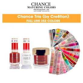 Chance 3in1 Dipping Powder   Gel Polish   Nail Lacquer (by Cre8tion), Full line of 252 Colors ( From 001 To 252)