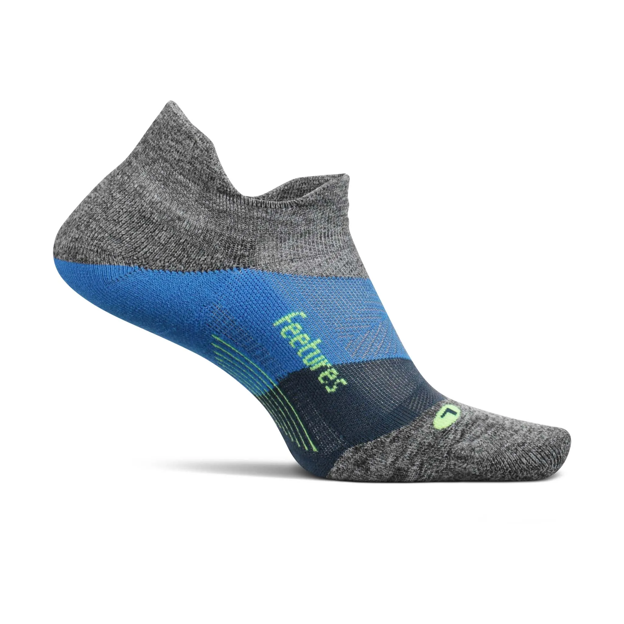 Feetures | Unisex Elite Ultra Light No Show Tab - Gravity Gray