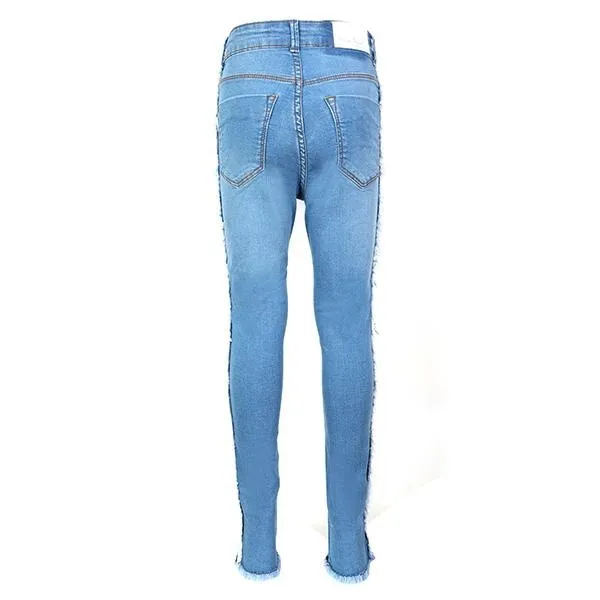 GIRLS DENIM SLIM FIT TROUSER -  BLUE