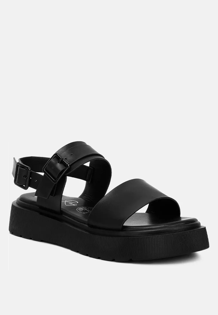 Gladen Pin Buckle Platform Sandals