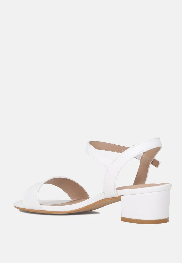 Halley Ankle Strap Low Heel Sandals