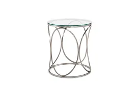 Helena End Table Tall Clear Glass