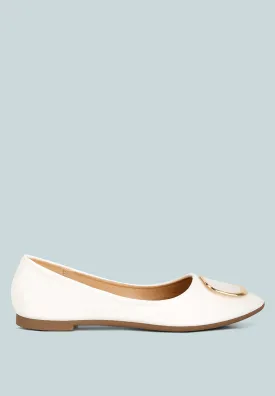 Karder Brooch Detail Ballet Flats