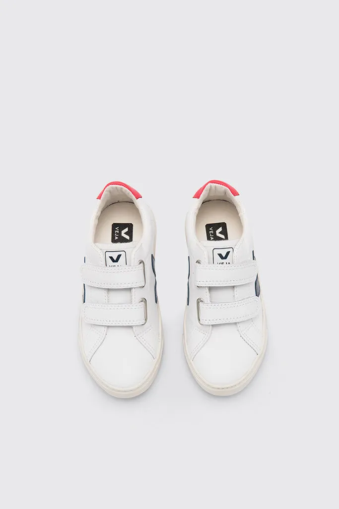 Kids Esplar Velcro Leather - Extra White / Nautico Pekin