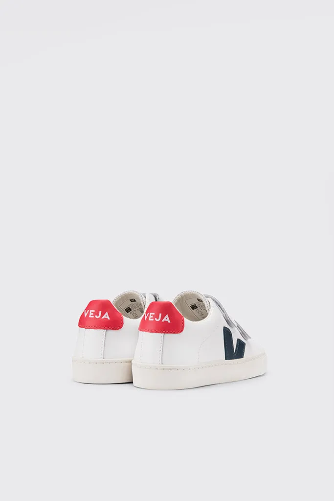 Kids Esplar Velcro Leather - Extra White / Nautico Pekin