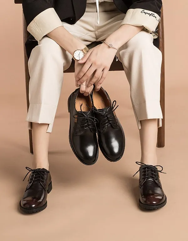 Lace-Up 100% Handmade Genuine Leather Oxford Shoes