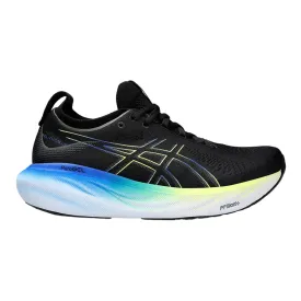 Men's Asics Gel-Nimbus 25, Black/Glow Yellow, 7.5 D Medium