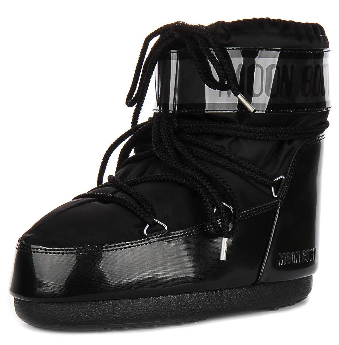 Moon Boot Icon Low Glance In Black Patent For Women