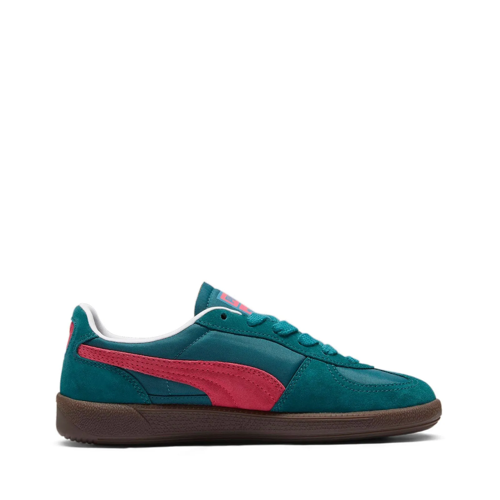 PUMA Women's Palermo Play Paris Sneaker, Cold Green/Tart Cherry White