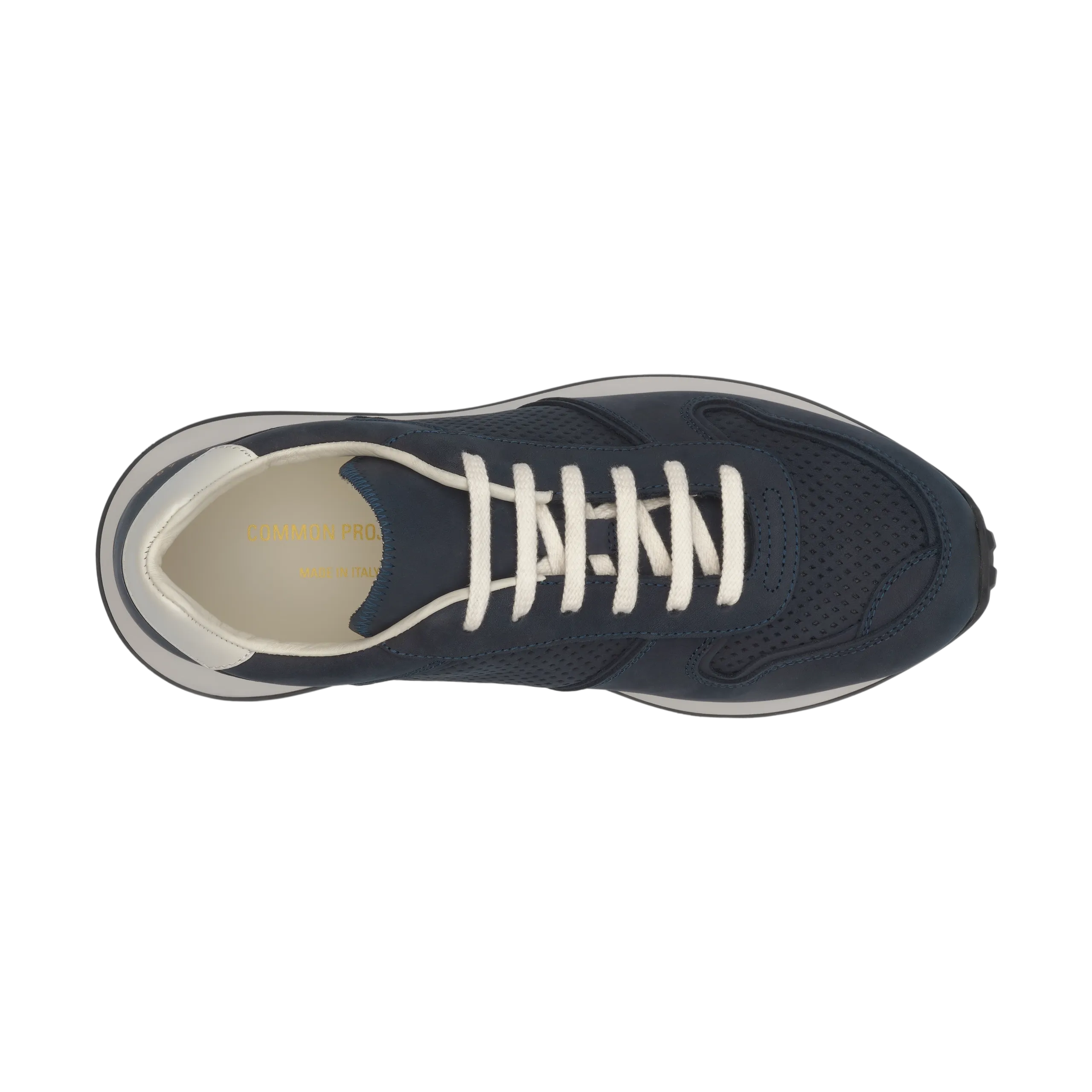 "Track Premium" Suede Leather Sneaker in Navy Blue