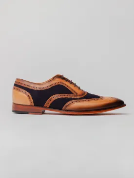 Stella Spectator Wingtip Oxford - Tan/ Blue