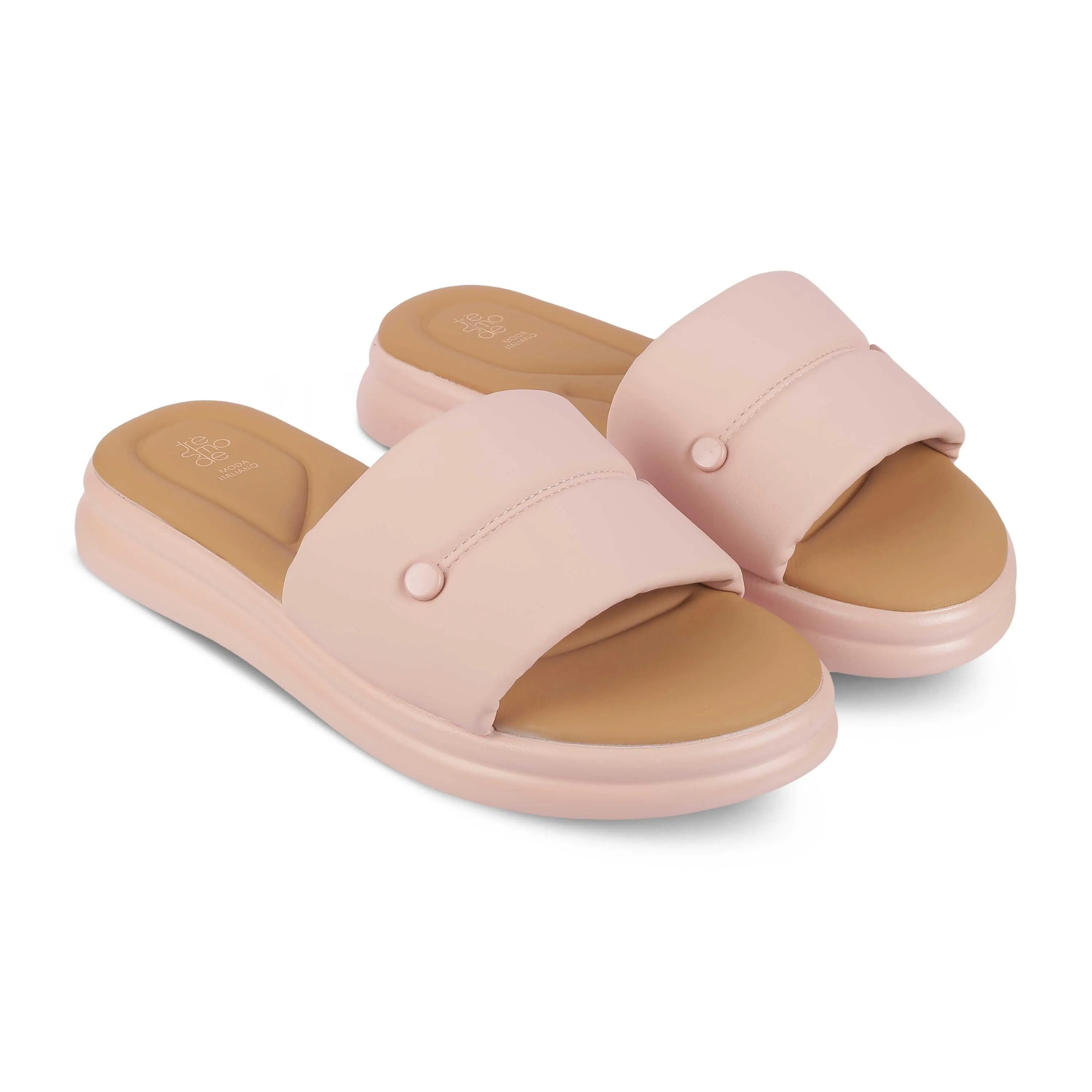 Tresmode Evershine Pink Women's Casual Platform Flats