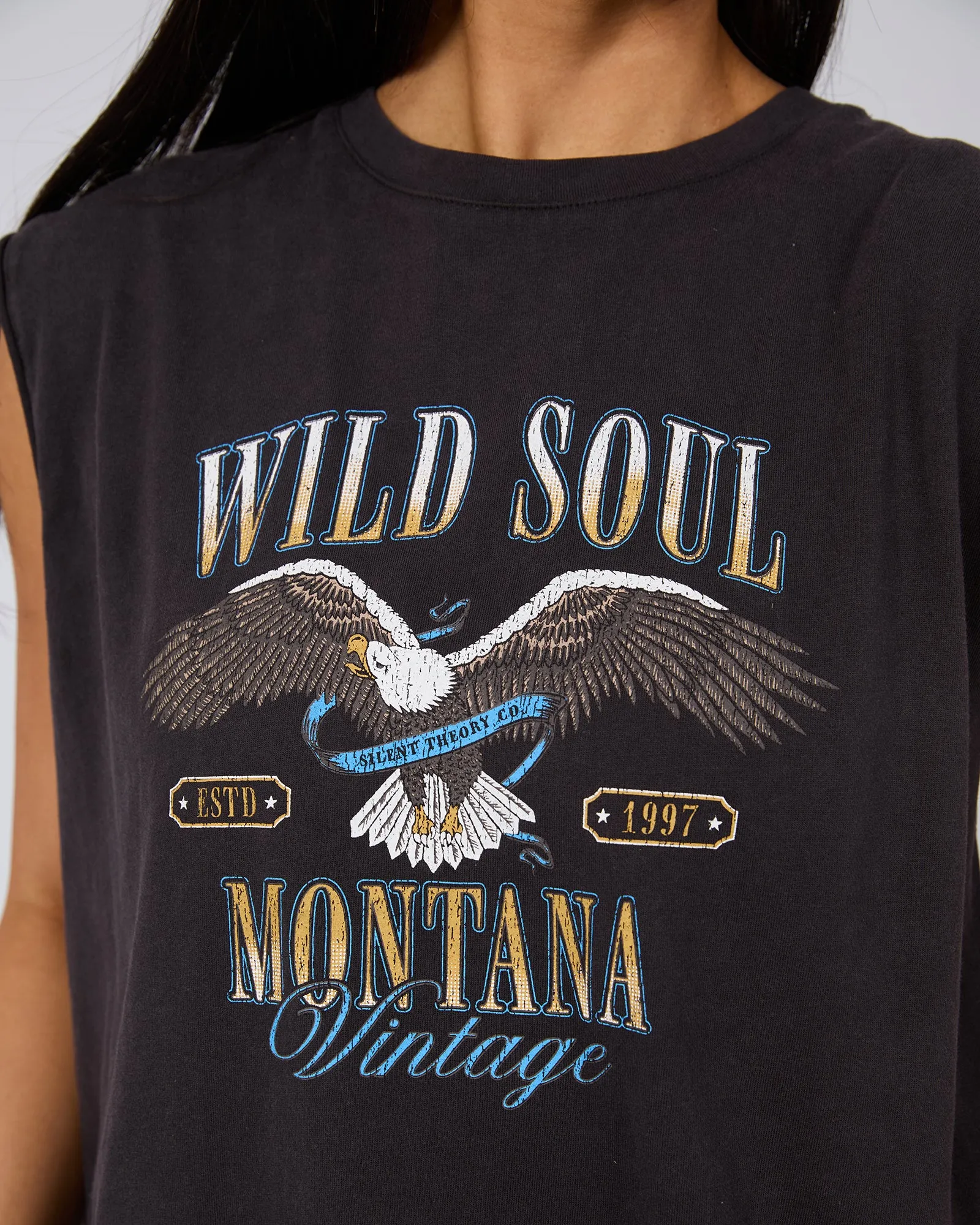 Wild Soul Tank Washed Black